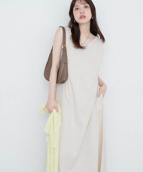 natural couture(ナチュラルクチュール)の「選べる袖丈前後2WAYベルト付きワンピース(ワンピース・レディース・ブラック/ライトベージュ/ブルー/ブラウン/レッド・フリ-/FREE)」の20枚目の写真