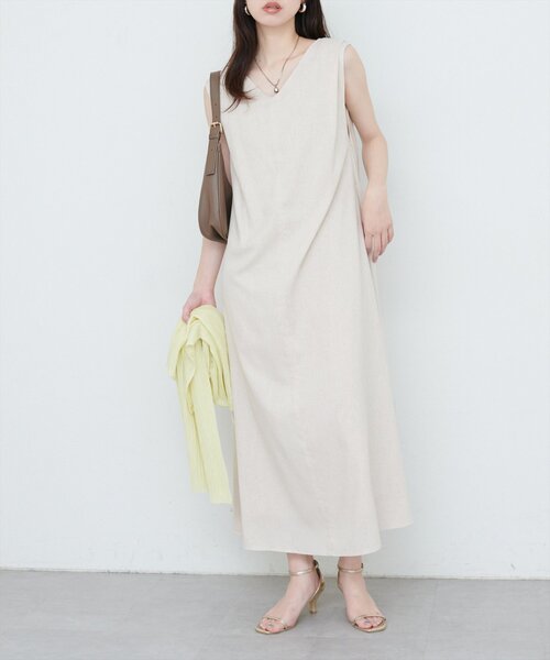 natural couture(ナチュラルクチュール)の「選べる袖丈前後2WAYベルト付きワンピース(ワンピース・レディース・ブラック/ライトベージュ/ブルー/ブラウン/レッド・フリ-/FREE)」の21枚目の写真