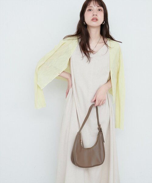 natural couture(ナチュラルクチュール)の「選べる袖丈前後2WAYベルト付きワンピース(ワンピース・レディース・ブラック/ライトベージュ/ブルー/ブラウン/レッド・フリ-/FREE)」の22枚目の写真