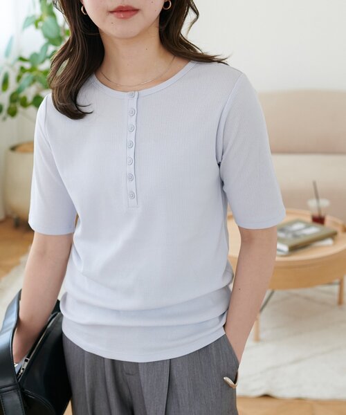 ジョンリンクス　今季新作　バッグシアーリブTシャツ ジョンリンクス 今季新作 バッグシアーリブTシャツ