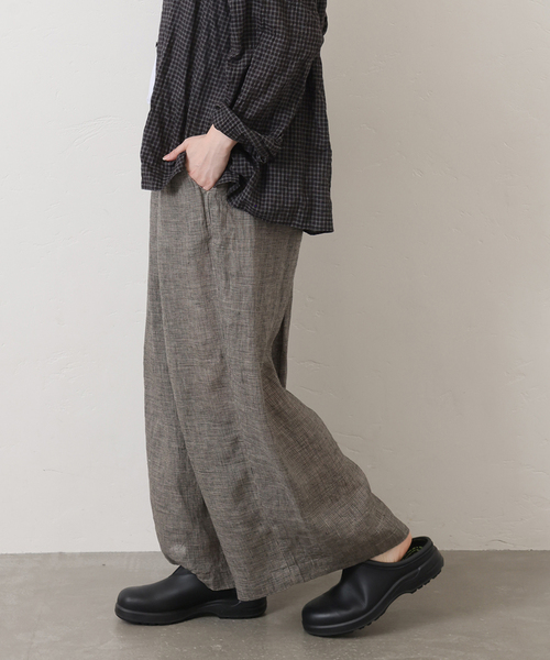HARi ハリ *journal standard luxe取扱い ペーパーリネンベスト*2褪せチャコールグレーデニム風(33-2502-541)【42C52】 HARi ハリ *journal standard luxe取扱い ペーパーリネンベスト