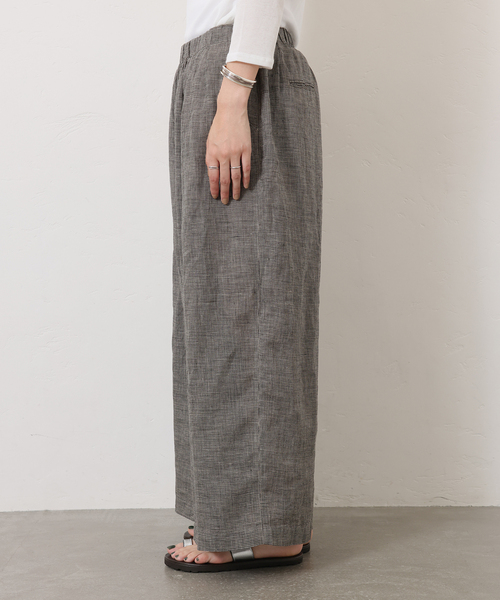 JOURNAL STANDARD LUXE パンツ journal standard luxe｜60リネンガーゼ タックパンツ | Rakuten