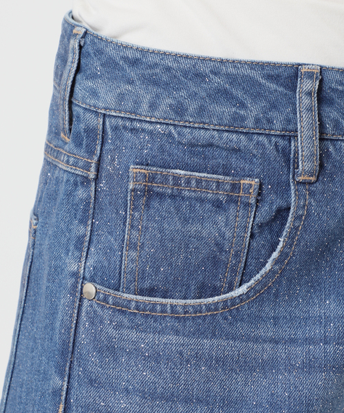 U by SPICK&SPAN(ユーバイスピックアンドスパン)の「グリッタールーズバギーデニム(デニムパンツ・レディース・ブルー・36/38/34)」の22枚目の写真