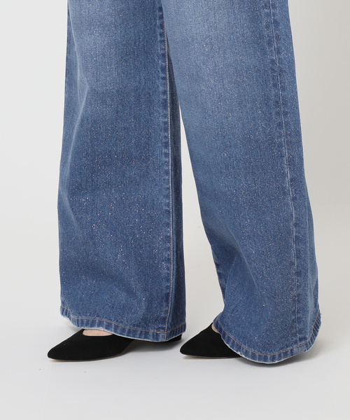U by SPICK&SPAN(ユーバイスピックアンドスパン)の「グリッタールーズバギーデニム(デニムパンツ・レディース・ブルー・36/38/34)」の21枚目の写真