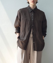 麻シアーシャツ