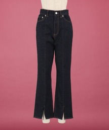 unrelaxing | 裾スリットフレアデニムパンツ(デニムパンツ)