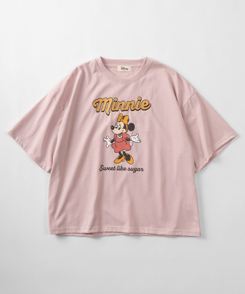 Disney(ディズニー)の「【71】【Disney/ディズニー】キャラクターデザイン ワッペンロゴ/フェイスワンポイント刺繍/フロントプリント クルーネックTシャツ/半袖Tシャツ/コンパクトTシャツ(Tシャツ/カットソー・レディース・ライトグレー/アッシュグレー/ピンク/エメラルド/レッド/グリーン系/パープル/オフホワイト/クリーム/ライトイエロー/ライトブルー/サックスブルー・M/L)」の13枚目の写真