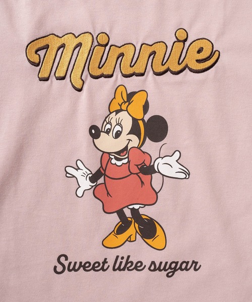 Disney(ディズニー)の「【71】【Disney/ディズニー】キャラクターデザイン ワッペンロゴ/フェイスワンポイント刺繍/フロントプリント クルーネックTシャツ/半袖Tシャツ/コンパクトTシャツ(Tシャツ/カットソー・レディース・ライトグレー/アッシュグレー/ピンク/エメラルド/レッド/グリーン系/パープル/オフホワイト/クリーム/ライトイエロー/ライトブルー/サックスブルー・M/L)」の18枚目の写真