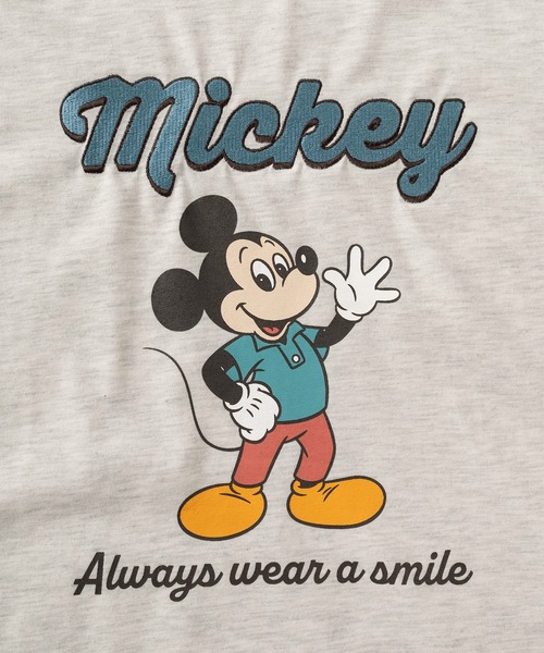 Disney(ディズニー)の「【71】【Disney/ディズニー】キャラクターデザイン ワッペンロゴ/フェイスワンポイント刺繍/フロントプリント クルーネックTシャツ/半袖Tシャツ/コンパクトTシャツ(Tシャツ/カットソー・レディース・ライトグレー/アッシュグレー/ピンク/エメラルド/レッド/グリーン系/パープル/オフホワイト/クリーム/ライトイエロー/ライトブルー/サックスブルー・M/L)」の20枚目の写真