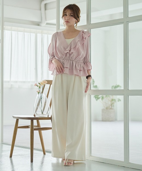 セール】asymmetrical frill blouse / アシンメトリーフリル