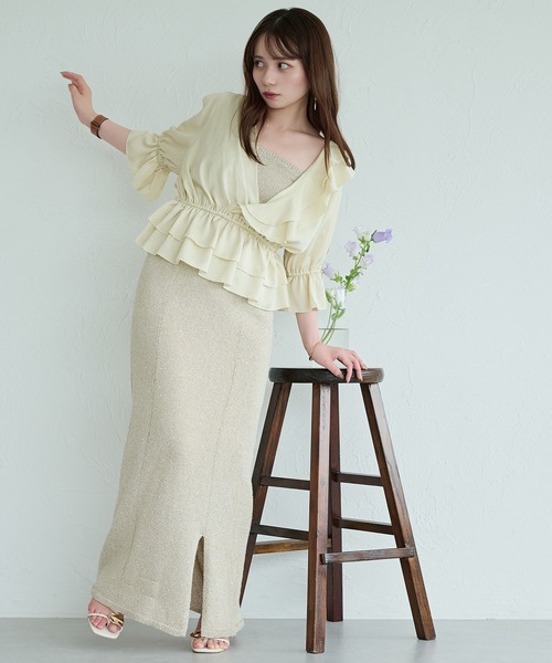 asymmetrical frill blouse / アシンメトリーフリルブラウス
