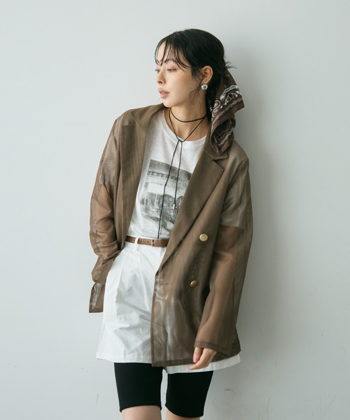 TWシアールーズジャケット メッシュシアーテーラードJK（テーラードジャケット）｜Trish