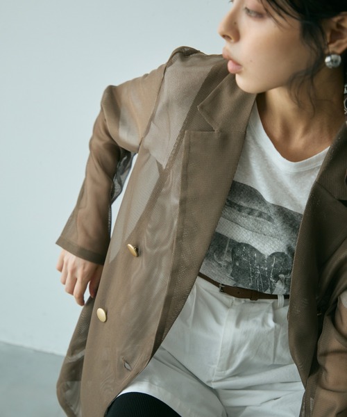 ジャケット・アウター juju ウォッシュ加工ジップアップカバージャケット（その他アウター