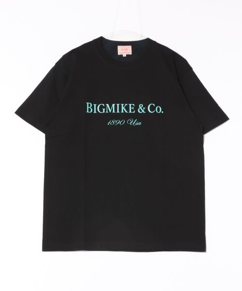 BIG MIKE(ビッグマイク)の「BIG MIKE ビッグマイク ラグジュアリー ロゴ プリント 半袖Tシャツ // 102528601(Tシャツ/カットソー・メンズ・スカイブルー/ブラック・MEDIUM/LARGE/X-LARGE)」の2枚目の写真