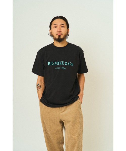 BIG MIKE(ビッグマイク)の「BIG MIKE ビッグマイク ラグジュアリー ロゴ プリント 半袖Tシャツ // 102528601(Tシャツ/カットソー・メンズ・スカイブルー/ブラック・MEDIUM/LARGE/X-LARGE)」の7枚目の写真
