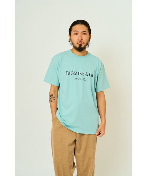BIG MIKE(ビッグマイク)の「BIG MIKE ビッグマイク ラグジュアリー ロゴ プリント 半袖Tシャツ // 102528601(Tシャツ/カットソー・メンズ・スカイブルー/ブラック・MEDIUM/LARGE/X-LARGE)」の5枚目の写真