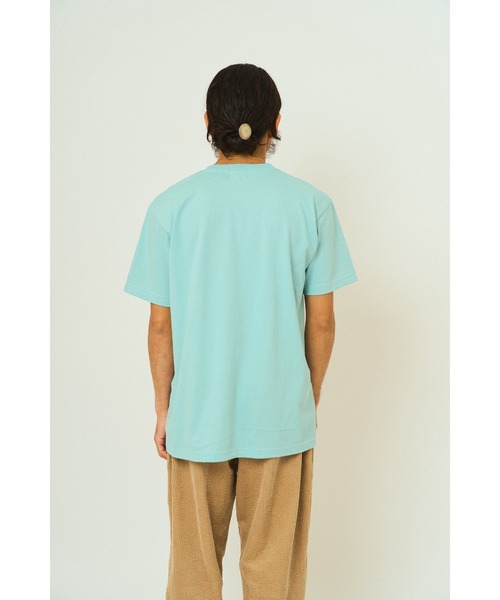 BIG MIKE(ビッグマイク)の「BIG MIKE ビッグマイク ラグジュアリー ロゴ プリント 半袖Tシャツ // 102528601(Tシャツ/カットソー・メンズ・スカイブルー/ブラック・MEDIUM/LARGE/X-LARGE)」の4枚目の写真