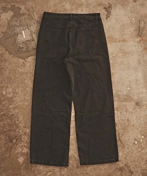 ALL RUNS(オールランズ)の「Washed Vintage-Like Denim Pants / ウォッシュ加工 ヴィンテージライクデニムパンツ メンズ 秋物 秋服 2026年秋冬(デニムパンツ・メンズ・ブラック/ライトブルー・M/L)」の16枚目の写真