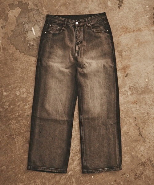 ALL RUNS(オールランズ)の「Washed Vintage-Like Denim Pants / ウォッシュ加工 ヴィンテージライクデニムパンツ メンズ 秋物 秋服 2026年秋冬(デニムパンツ・メンズ・ブラック/ライトブルー・M/L)」の18枚目の写真