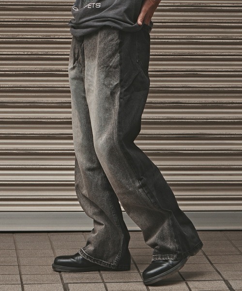 ALL RUNS(オールランズ)の「Washed Vintage-Like Denim Pants / ウォッシュ加工 ヴィンテージライクデニムパンツ メンズ 秋物 秋服 2026年秋冬(デニムパンツ・メンズ・ブラック/ライトブルー・M/L)」の20枚目の写真
