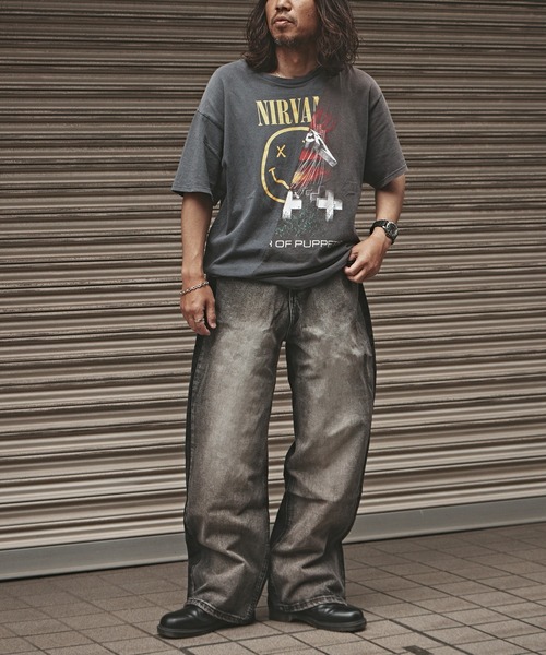 ALL RUNS(オールランズ)の「Washed Vintage-Like Denim Pants / ウォッシュ加工 ヴィンテージライクデニムパンツ メンズ 秋物 秋服 2026年秋冬(デニムパンツ・メンズ・ブラック/ライトブルー・M/L)」の21枚目の写真