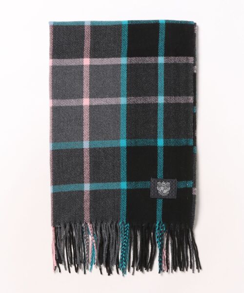 Q(キュー)の「ブロックチェックストール(ストール/ショール・レディース・ブラウン系その他/ブラック系その他・ONE SIZE)」の1枚目の写真