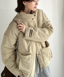 Java | 《JaVaジャバコラボ》 ヘビロテ確定♪ゆったり暖か一軍アウター！スタンドカラービックポケットナイロンブルゾン(ブルゾン)