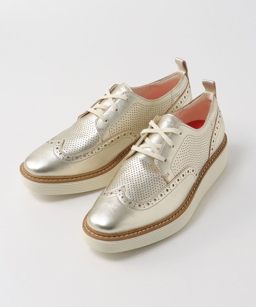 COLE HAAN(コールハーン)の「【COLE HAAN/コールハーン】Platform Wingtip Oxford(ドレスシューズ・レディース・ゴールド・24.0cm/23.5cm/24.5cm)」の1枚目の写真