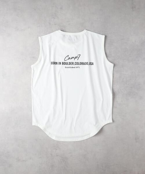 CAMP7(キャンプセブン)の「CAMP7(キャンプ7)【ONE OCEAN】プリントノースリーブTシャツ(タンクトップ・メンズ・ブラック/ホワイト・L/XL/M)」の21枚目の写真