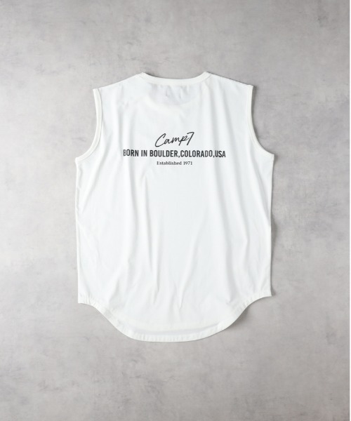 CAMP7(キャンプセブン)の「CAMP7(キャンプ7)【ONE OCEAN】プリントノースリーブTシャツ(タンクトップ・メンズ・ブラック/ホワイト・L/XL/M)」の9枚目の写真