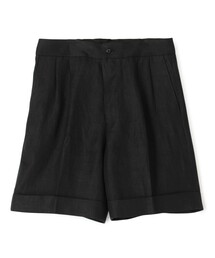 フレンチリネン バックベルト ショートパンツ