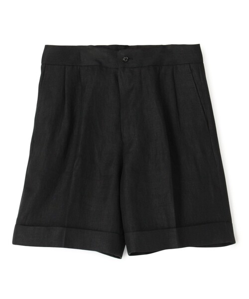 TOMORROWLAND (トゥモローランド)の「フレンチリネン バックベルト ショートパンツ(その他パンツ・メンズ・カーキ/ブラック/ベージュ・M/S/L/XS)」の2枚目の写真