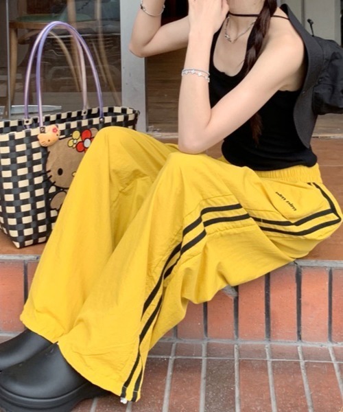 SallyLunn（サリーラン）の「サイドストライプイージーパンツ（その他パンツ・レディース・ホワイト/ネイビー/ブラック/イエロー・LARGE/MEDIUM）」の12枚目の写真