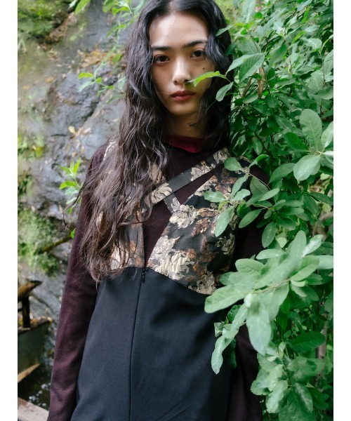 sahara（サハラ）の「Cross Neck Jacquard Jumpsuits/クロスネック