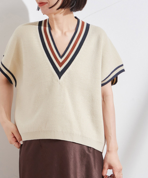 journal standard L'essage(ジャーナルスタンダードレサージュ)の「ラインベスト(ベスト・レディース・ブラック/アイボリー・FREE)」の2枚目の写真