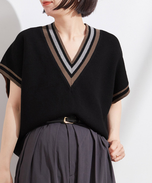 journal standard L'essage(ジャーナルスタンダードレサージュ)の「ラインベスト(ベスト・レディース・ブラック/アイボリー・FREE)」の17枚目の写真