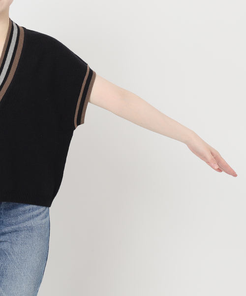 journal standard L'essage(ジャーナルスタンダードレサージュ)の「ラインベスト(ベスト・レディース・ブラック/アイボリー・FREE)」の7枚目の写真