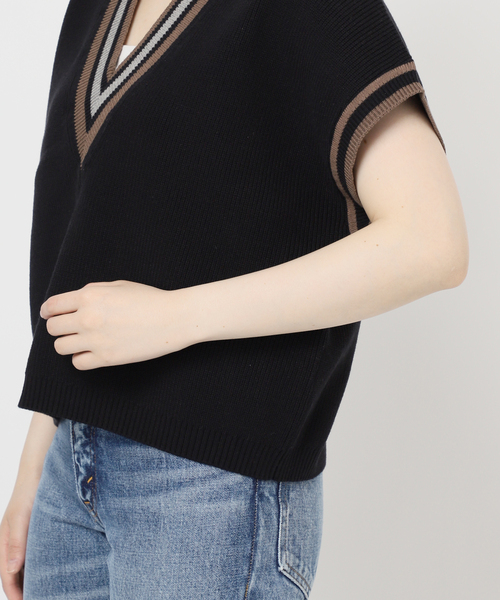 journal standard L'essage(ジャーナルスタンダードレサージュ)の「ラインベスト(ベスト・レディース・ブラック/アイボリー・FREE)」の6枚目の写真