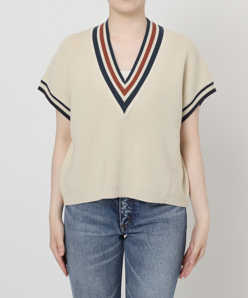 journal standard L'essage(ジャーナルスタンダードレサージュ)の「ラインベスト(ベスト・レディース・ブラック/アイボリー・FREE)」の4枚目の写真