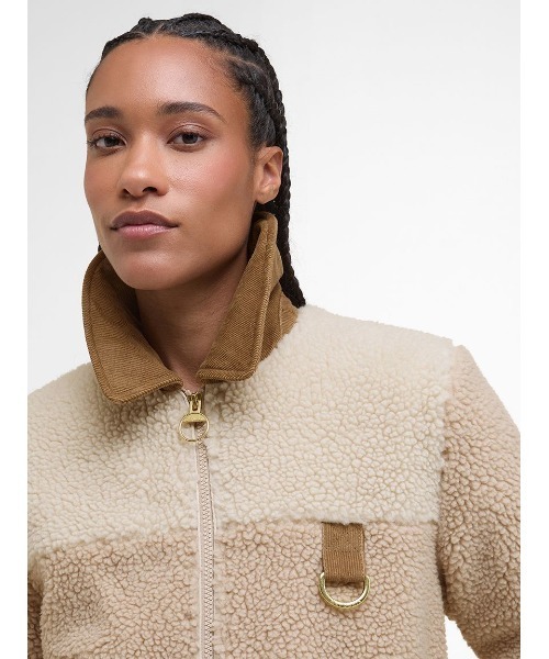 Barbour(バブアー)の「Malena クロップド フリース(レディース)(ブルゾン・レディース・ベージュ/オリーブ・8/10)」の6枚目の写真