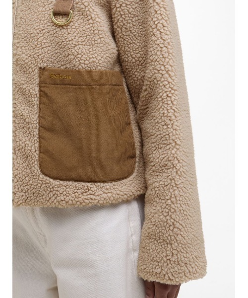 Barbour(バブアー)の「Malena クロップド フリース(レディース)(ブルゾン・レディース・ベージュ/オリーブ・8/10)」の7枚目の写真