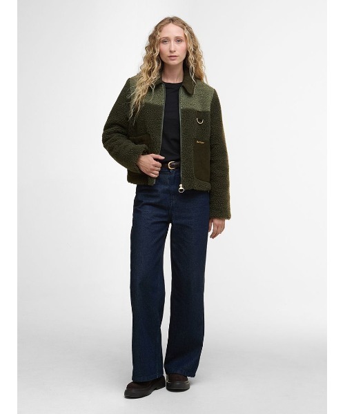 Barbour(バブアー)の「Malena クロップド フリース(レディース)(ブルゾン・レディース・ベージュ/オリーブ・8/10)」の8枚目の写真