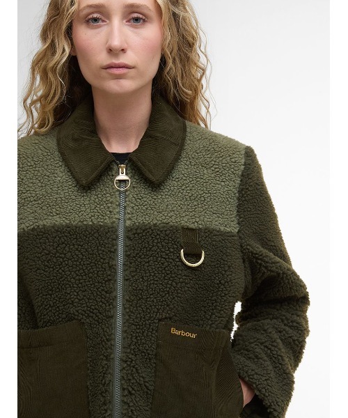 Barbour(バブアー)の「Malena クロップド フリース(レディース)(ブルゾン・レディース・ベージュ/オリーブ・8/10)」の11枚目の写真