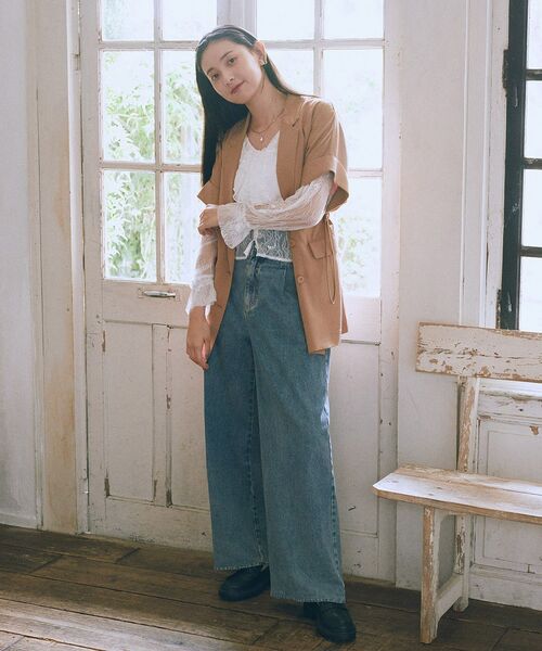 セール】半袖サイドドロストジャケット（テーラードジャケット