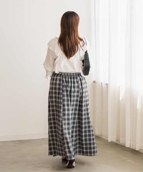CLETTE(クレット)の「クロスフリル2WAYブラウス(シャツ/ブラウス・レディース・ブラック/イエロー/ホワイト・4L/3L/LL)」の8枚目の写真