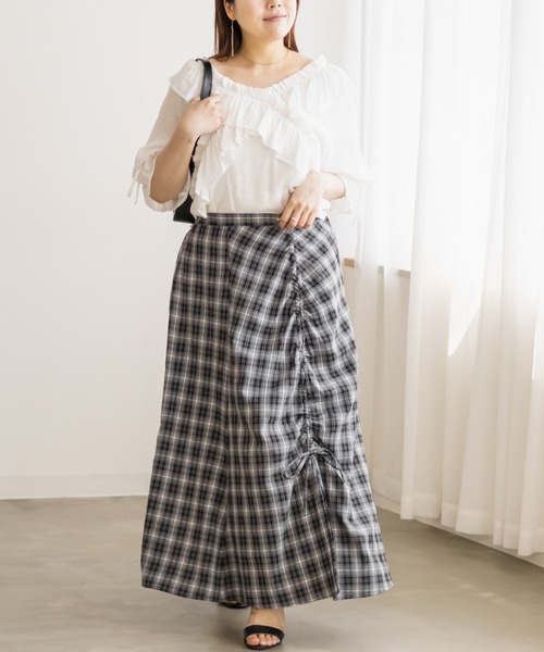 CLETTE(クレット)の「クロスフリル2WAYブラウス(シャツ/ブラウス・レディース・ブラック/イエロー/ホワイト・4L/3L/LL)」の7枚目の写真