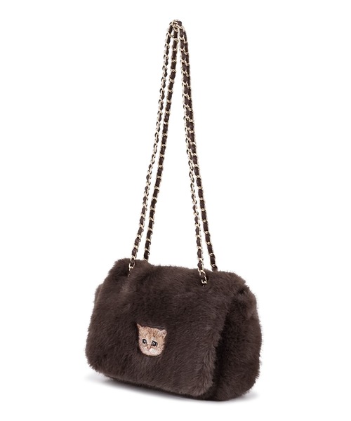 PAUL & JOE ACCESSOIRES(ポールアンドジョーアクセソワ)の「PAUL & JOE ACCESSOIRES (ポール&ジョーアクセソワ)ミニショルダーバッグ PJA-B1282 ファーヌネット(ショルダーバッグ・レディース・ブラウン/グリーン・FREE)」の5枚目の写真