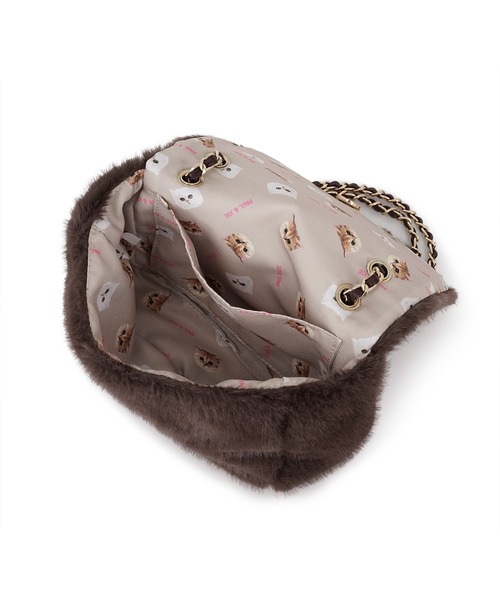 PAUL & JOE ACCESSOIRES(ポールアンドジョーアクセソワ)の「PAUL & JOE ACCESSOIRES (ポール&ジョーアクセソワ)ミニショルダーバッグ PJA-B1282 ファーヌネット(ショルダーバッグ・レディース・ブラウン/グリーン・FREE)」の7枚目の写真