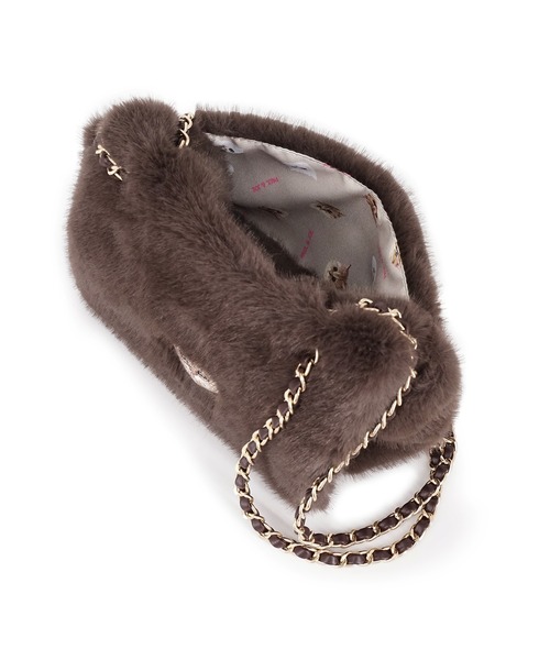 PAUL & JOE ACCESSOIRES(ポールアンドジョーアクセソワ)の「PAUL & JOE ACCESSOIRES (ポール&ジョーアクセソワ)ミニショルダーバッグ PJA-B1282 ファーヌネット(ショルダーバッグ・レディース・ブラウン/グリーン・FREE)」の8枚目の写真