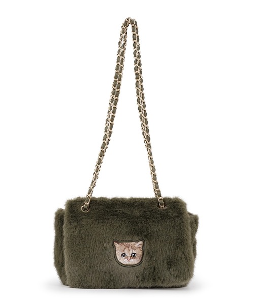 PAUL & JOE ACCESSOIRES(ポールアンドジョーアクセソワ)の「PAUL & JOE ACCESSOIRES (ポール&ジョーアクセソワ)ミニショルダーバッグ PJA-B1282 ファーヌネット(ショルダーバッグ・レディース・ブラウン/グリーン・FREE)」の10枚目の写真